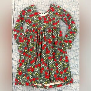 Hanna Andersson 6-7 Holiday Print Twirl Dress